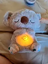 М'яка іграшка нічник із функцією дихання від батарейок, "Кала" 25 см/Нічник для дітей/Нічник для сну, фото 5