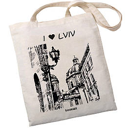 Екошопер BookOpt BK4017 I Love Lviv бежевий