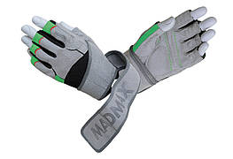 Рукавиці для фітнесу MadMax MFG-860 Wild Grey/Green S aiw Оригінал 3601
