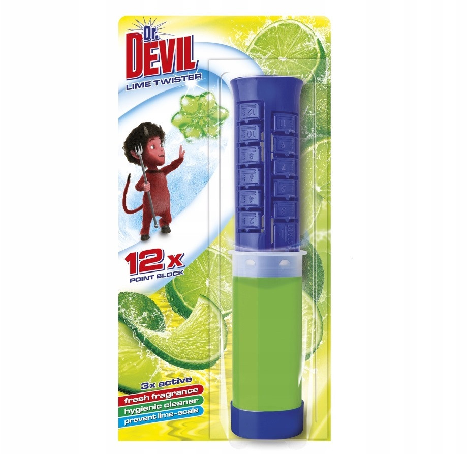 Туалетний точковий блок для унітазу Dr.Devil Лаймовий Твістер 75 мл, фото 1