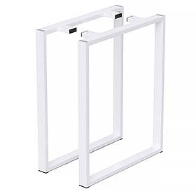 Комплект опор для столу з металу 600×110 мм, H 730 мм 2 шт Білий