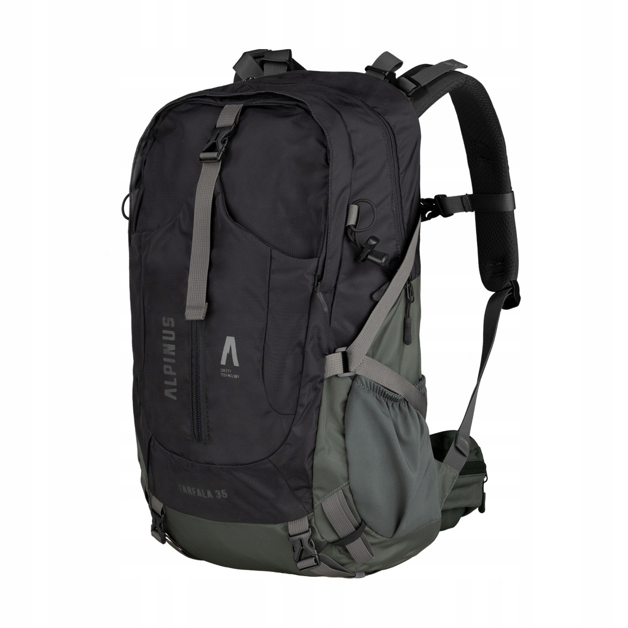Туристичний рюкзак Alpinus Tarfala 35 20-40 чорний (трекінговий) 35л + чохол