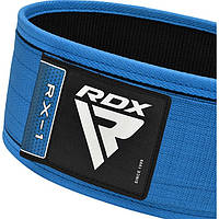 Пояс для важіль атлетики RDX RX1 Weight Lifting Belt BLUE-XL aiw Оригінал 4868, фото 4