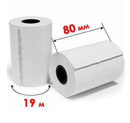 Папір для касових апаратів касова стрічка одношаровий терморулон 80 мм 19 м 153651