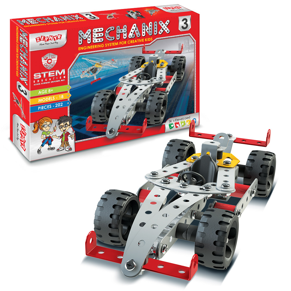 Металевий конструктор, розвиваючий MECHANIX №3 (202 елм./18 моделей) 1005