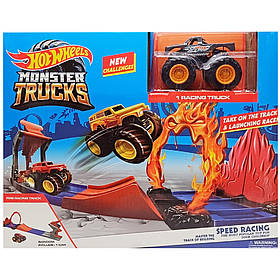 Ігровий набір Автотрек "Monster Trucks" Bambi MS44(Grey) 1 машинка в комплекті, Toyman