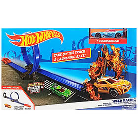 Ігровий набір Автотрек "Crazy racing 360" Bambi MS35(Blue) 1 машинка в комплекті, Toyman