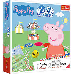 Настільна гра - 2 в 1 Trefl "Лудо і Змії зі сходами", "Веселе порося" (Трефл) 2067