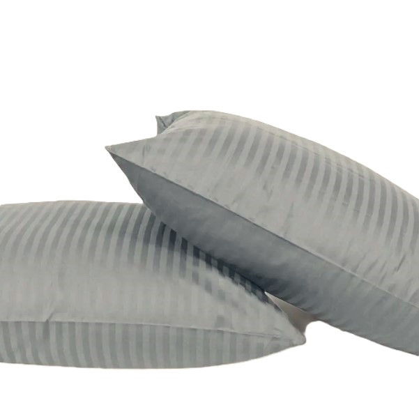 Наволочка 50х70см страйп сатин Ярослав №03 сірий, фото 1