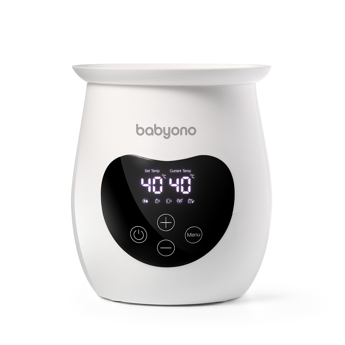 Електричний підігрівач BabyOno "NATURAL" 2 в1 з дисплеєм та функцією стерилізації Білий (Бебіоно) 968/01, фото 1