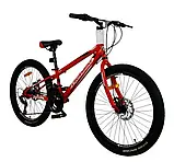 Велосипед CrossBike 24`` Spark D-Al 2022 Рама 11`` red, фото 3
