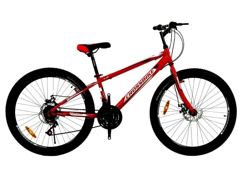 Велосипед CrossBike 24`` Spark D-Steel 2022 Рама 11`` red