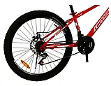 Велосипед CrossBike 24`` Spark D-Steel 2022 Рама 11`` red, фото 4
