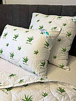 Подушка для сну гіпоалергенна наповнювач волокно Алоє Вера розмір 50х70 см