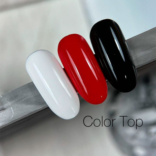 Топ для гель-лаку Saga Professional Top Red червоний без липкого шару, 9 мл