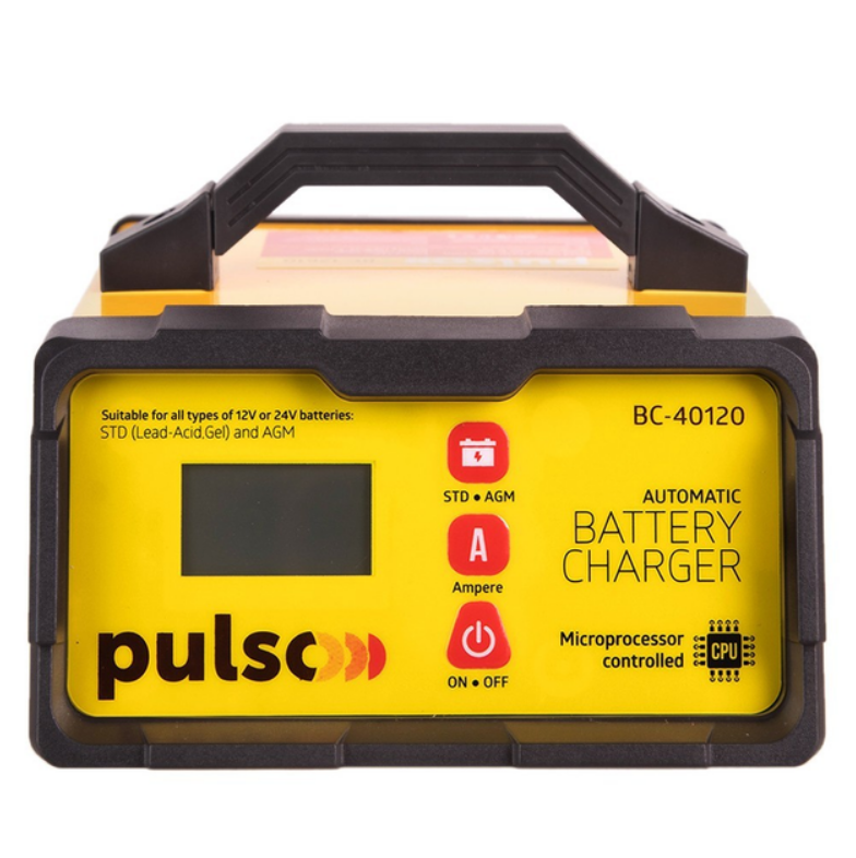 Зарядний пристрій імпульсний PULSO 2&24V/2-5-10A/5-190AHR/LCD (BC-40120)