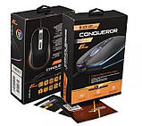 Комп'ютерна миша Frime "CONQUEROR", USB, оптична, 6400 dpi, RGB підсвічування, 1.8 м Black, фото 7