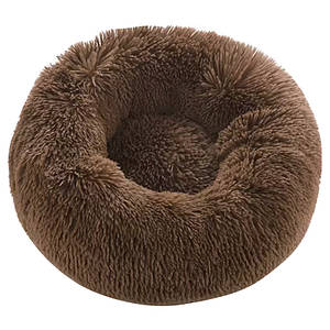 Лежак пуф для котів собак круглий 552201 L Brown