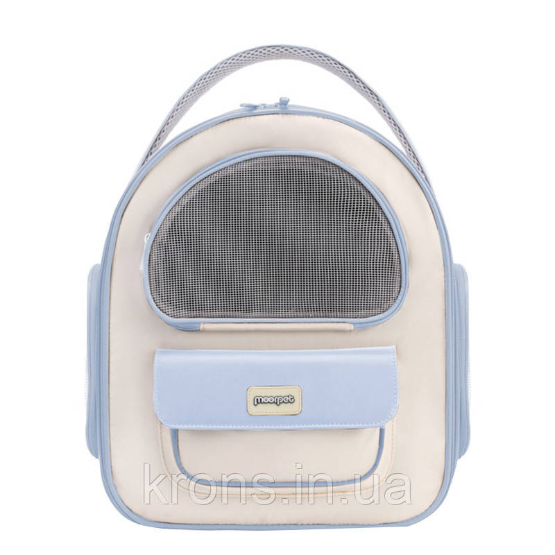 Рюкзак-переноска для тварин кішок і собак Moorpet 242210 33*34*22 см Blue, фото 1