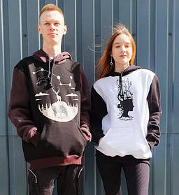 Двух цветная худи пошив