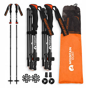 Трекінгові палиці Mountain Goat Pro+ 43-130 см MG0008 Black/Orange