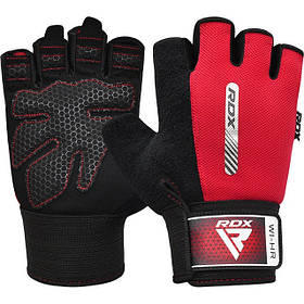 Рукавички для фітнесу RDX W1 HALF RED-L