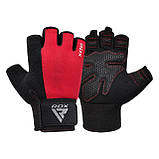 Рукавички для фітнесу RDX W1 HALF RED PLUS-XL, фото 4