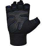 Рукавички для фітнесу RDX W1 HALF BLUE-S, фото 6