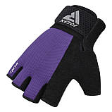 Рукавички для фітнесу RDX W1 HALF PURPLE PLUS-M, фото 4