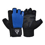 Рукавички для фітнесу RDX W1 HALF BLUE PLUS-S, фото 5