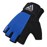 Рукавички для фітнесу RDX W1 HALF BLUE PLUS-S, фото 4
