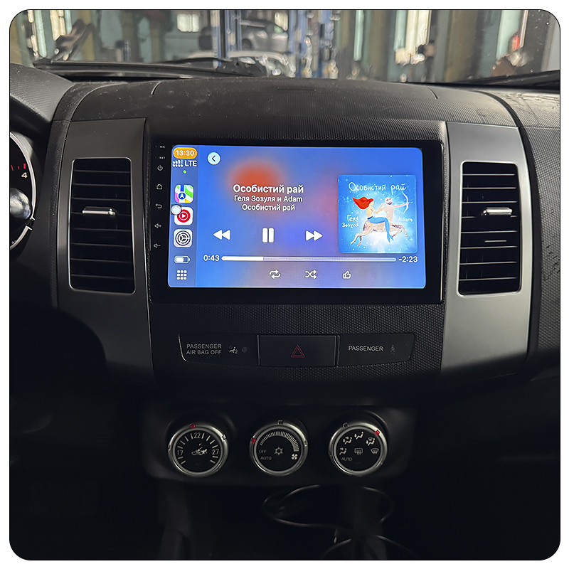 Al Штатна магнітола для Mitsubishi Outlander II 2005-2009 екран 9" 2/32 Gb Wi-Fi GPS Base Android