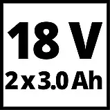 Комплект Акумулятори + Зарядний пристрій Einhell 18 V 3.0 Ah Twincharger Kit (4512083), фото 4
