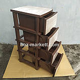 Комод пластиковий на 4 ящики коричневий "Дерево", фото 6