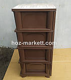 Комод пластиковий на 4 ящики коричневий "Дерево", фото 9