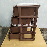 Комод пластиковий на 4 ящики коричневий "Дерево", фото 7