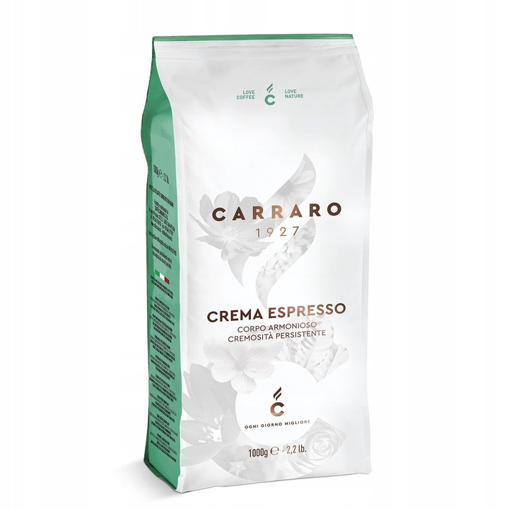 Зернова кава змішана Carraro Crema Espresso 1000 г