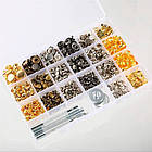 Набір для встановлення фурнітури 305 предмета, кнопки люверси хольнітени, фото 3