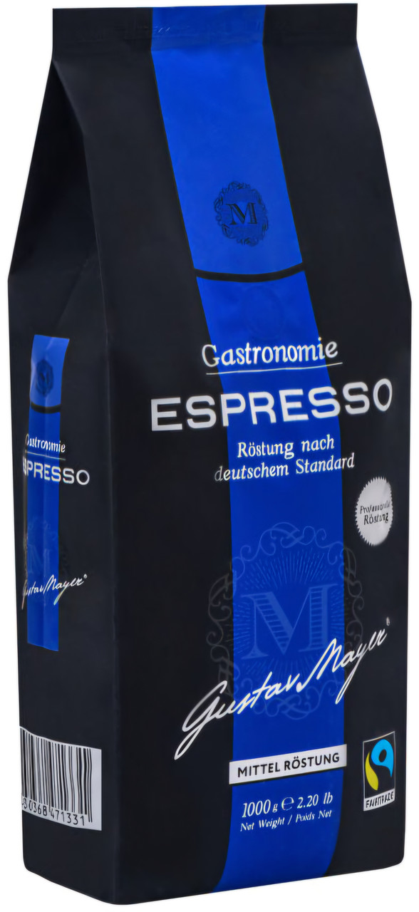 Кава в зернах Gustav Mayer Espresso 1кг, 90% арабіка 10% робуста (Густав Маєр Еспрессо) дуже смачна, фото 1