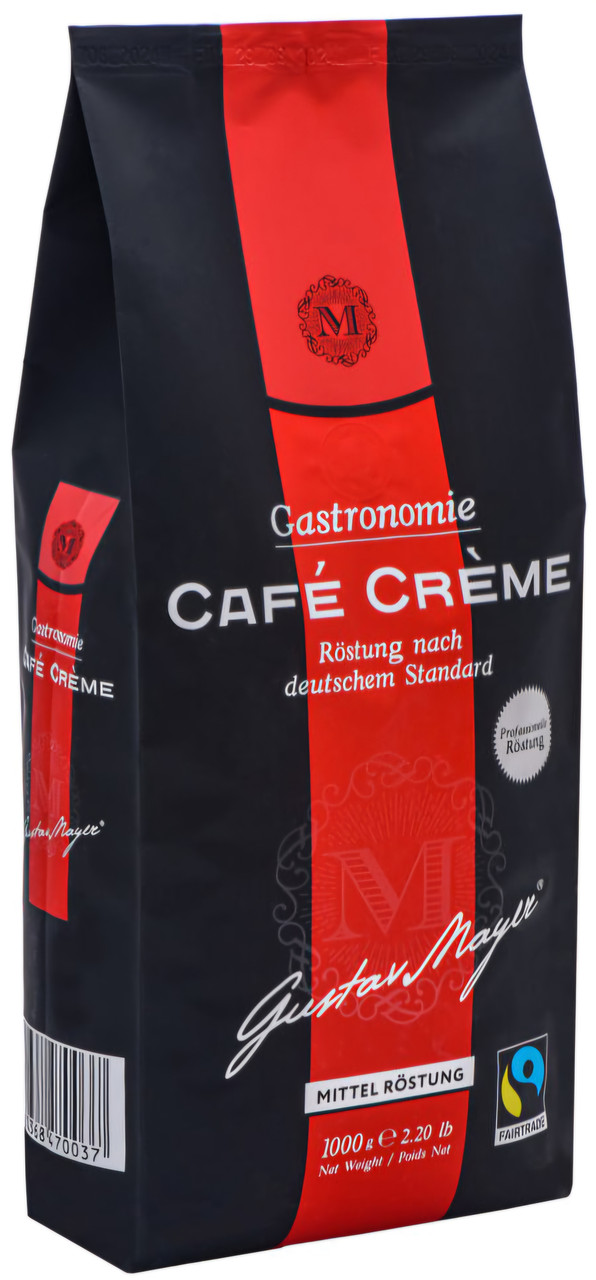 Кава зернова Gustav Mayer Cafe Creme 1кг (50%арабіки, 50%робусти), Густав Маєр