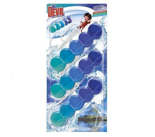 Туалетні блоки для унітазу Dr.Devil Полярна Вода 35 г х 3 шт, фото 1