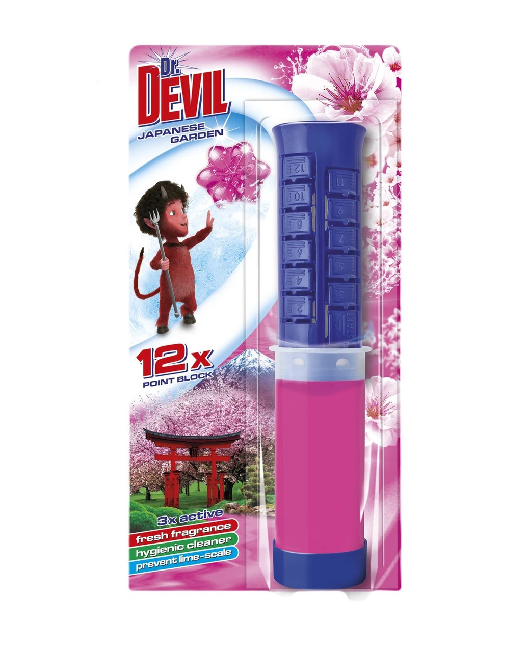 Туалетний точковий блок для унітазу Dr.Devil Японський сад 75 мл, фото 1