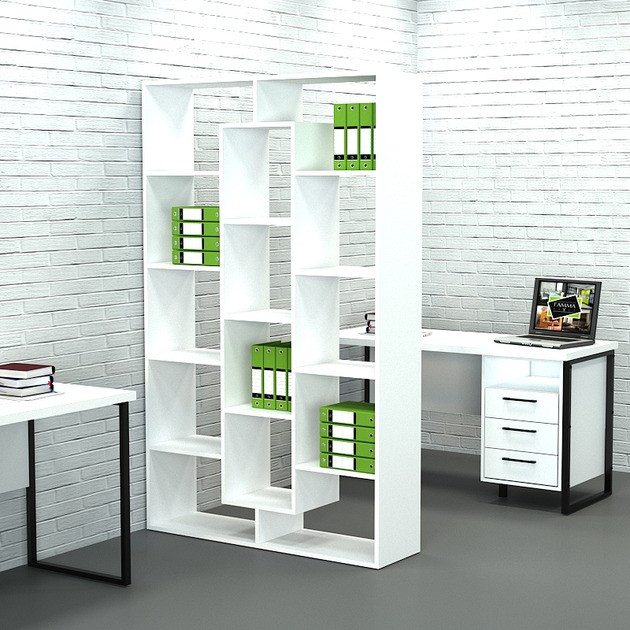 Стелаж для книг і квітів 1072 мм завширшки Книжкова полиця велика Роздільник кімнати в сучасному дизайні, фото 1