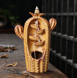 Підставка Рідкий дим кераміка Кактус Жовтий