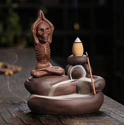 Підставка Рідкий дим кераміка Скелет Йога No3