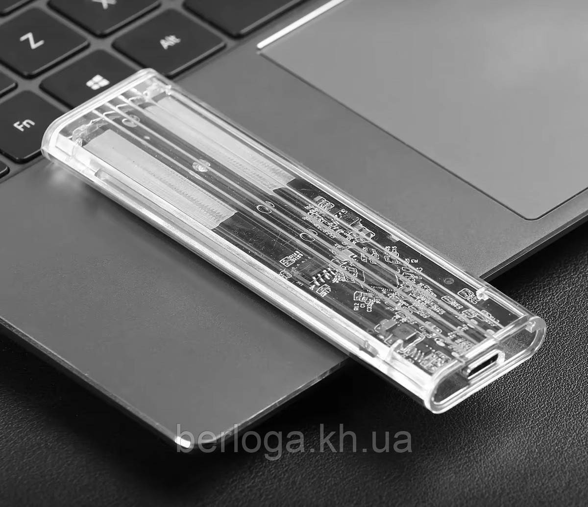 Кишеня зовнішня Congdi для SSD M.2 SATA NGFF з USB Type-C прозора