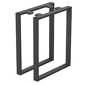 Комплект опор для столу з металу 600×120 мм, H 730 мм 2 шт Чорний