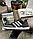 Чоловічі кросівки замша текстиль Adidas ZX Street Grey White, кеди чоловічі Адідас чорні. Чоловіче взуття, фото 3
