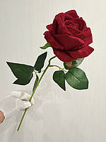 Штучна троянда . Поодинока оксамитова троянда ( червона , 50 см ), фото 8