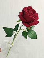 Штучна троянда . Поодинока оксамитова троянда ( червона , 50 см ), фото 6